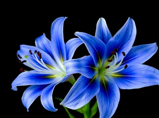 Celestial Lilies Two Captivating Blue