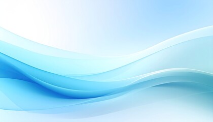Abstract Blue Wavy Background With Gradient Pastel Smoothing Design