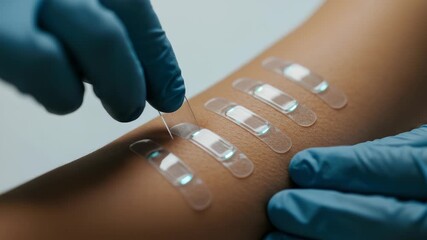 Allergy Testing Procedure: Specialist Administering Skin Prick Tests on Forearm for Diagnosis and