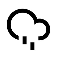 Drizzle weather icon, outline cloud with light rain symbol 