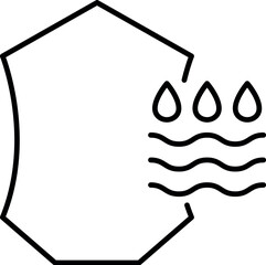 Waterproof Minimalistic Sign for Web and Graphic Design, Apps, Banners, Social Network and Cards