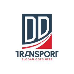 Letter DD Transport Logo Design. Modern DD Road Logo for Delivery, Transport Company and Fleet Business
