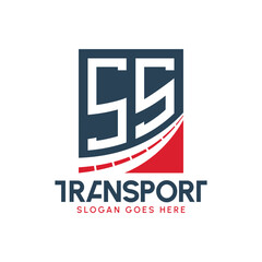 Letter SS Transport Logo Design. Modern SS Road Logo for Delivery, Transport Company and Fleet Business