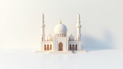 Fototapeta premium A three-dimensional model of a mosque.