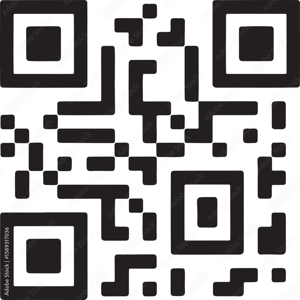Poster qr code icon vector illustration isolated on transparent background