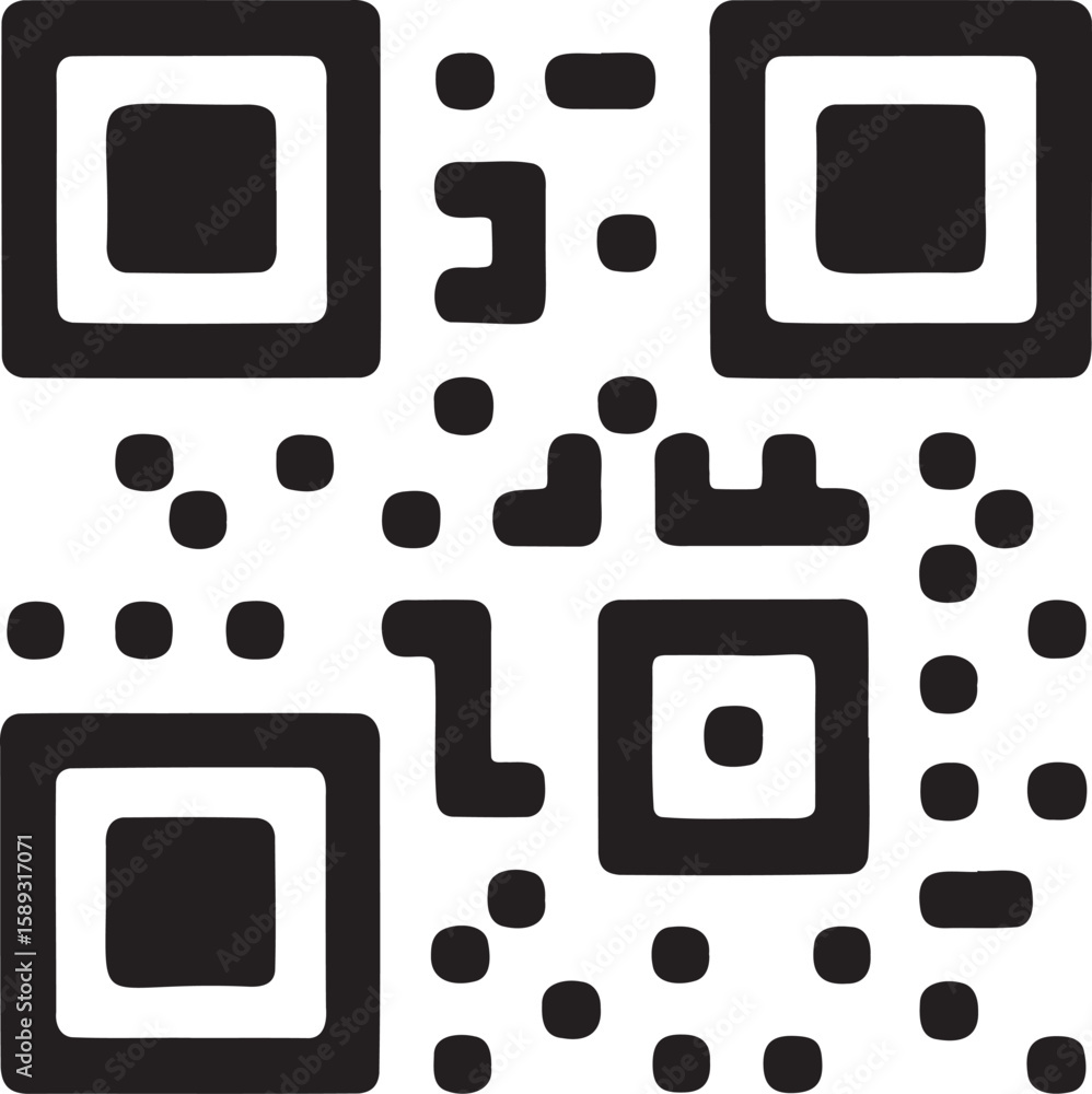 Poster qr code icon vector illustration isolated on transparent background
