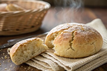 Fototapeta premium Delicious Georgian bread, freshly baked and ready to be enjoyed with family and friends.