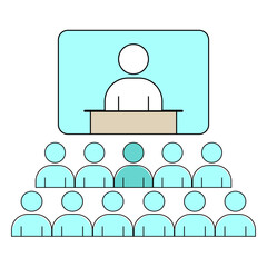 Seminar icon on white background.