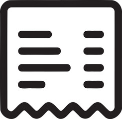 Obraz premium Receipt icon vector illustration isolated On Transparent Background