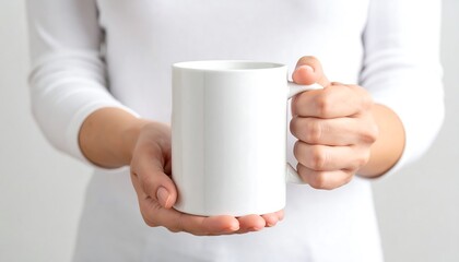 Woman holding a white mug (5)
