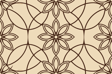 Geometric floral pattern seamless background