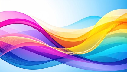 Abstract Motion Background Featuring Overlapping Wavy Lines in Multiple Bright Colors