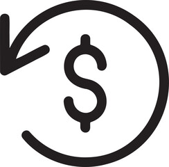 Obraz premium Refund icon vector illustration isolated On Transparent Background