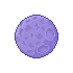 planet moon space pixel art