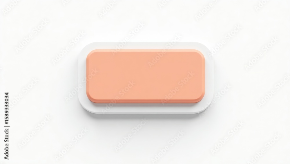 Fototapete peach-colored rectangular button on a white background.