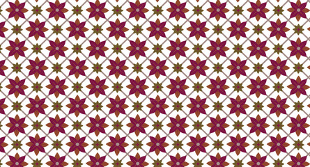 Traditional Indian-inspired tile pattern with star-shaped flower elements in repeating formation, available in light color themes.
