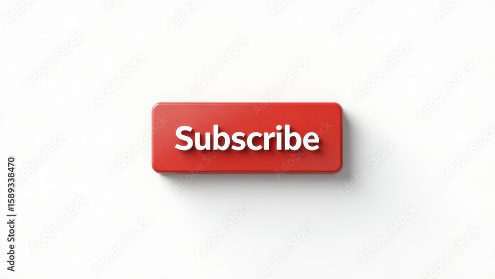 Poster red button with the word subscribe.