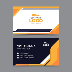 Fototapeta premium Modern busines card template yellow and black color