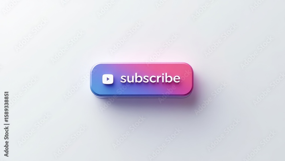 Poster a 3d rendered subscribe button.