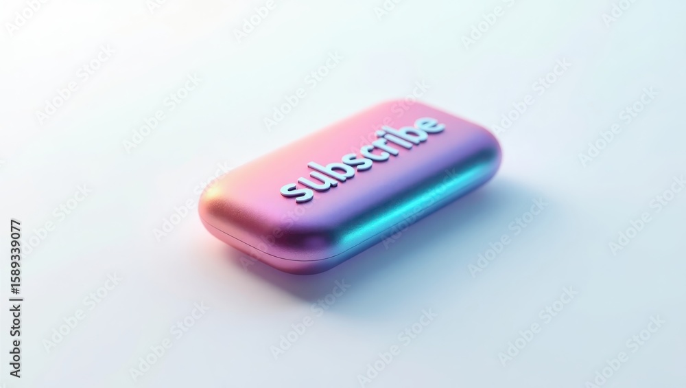 Poster a vibrant, modern subscribe button with a gradient color scheme.