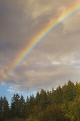 rainbow over the mountains