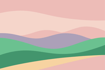 Obraz premium landscape with hills and rainbow