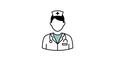 Obraz premium Medical Professional Icon Healthcare Staff Avatar Symbol Vector Illustration