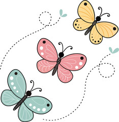Cute Minimalist Butterfly Icons – Line Art Vector Collection