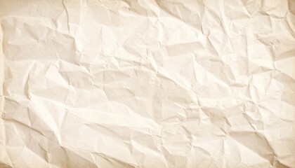 Fototapeta premium Close Up Of Soft Crumpled Beige Paper Background With Distressed Wear Marks