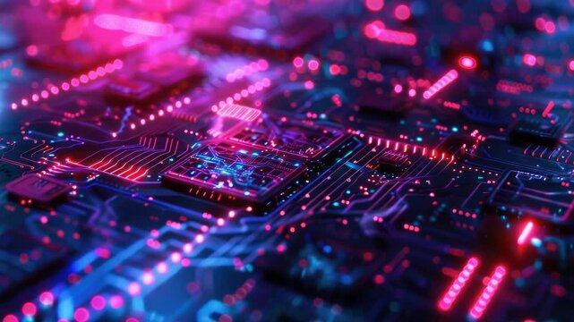 A detailed view of computer circuit board components and wiring