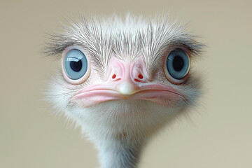 Close Ostrich With Curious Expression