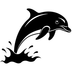 Obraz premium dolphin jumping isolated on white