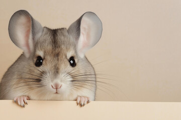 Cute mouse with whiskers, small ears, and brown fur looks adorable in this animal photo