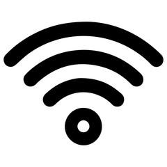 Vector black simple wi-fi sign icon