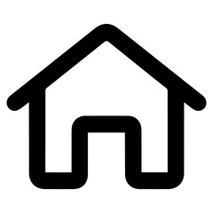 Simple minimalistic vector house icon