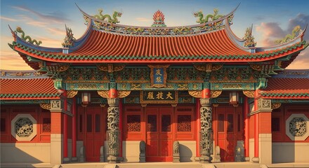 Fototapeta premium chinese temple architecture