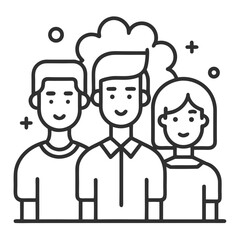 Diverse Professionals Standing Together In A Row.