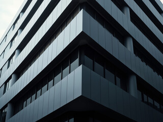 Minimal Abstract Close-Up of Office Tower Facade