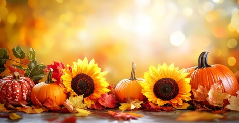 Joyful banner celebrating the essence of fall. 