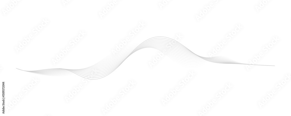 Poster abstract white and gray background. abstract linear flowing particles future technology concept abst
