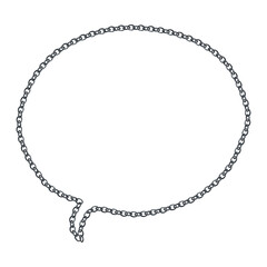 シルバーチェーンの手描き丸型吹き出し