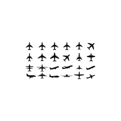 Aircraft silhouette set,