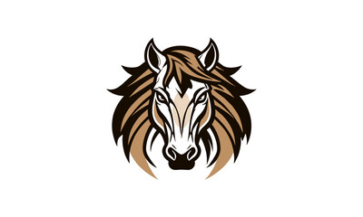 Lion-Horse Hybrid Logo – Stylized Majestic Mane for Fantasy Branding