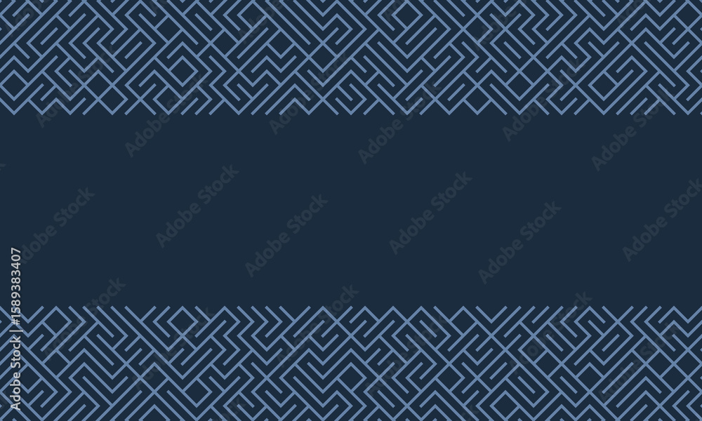 Poster background seamless pattern blue line abstract on dark blue color. copy and negative space
