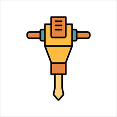 jack hammer vector icon line template