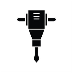 jack hammer vector icon line template