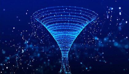 Abstract digital funnel vortex