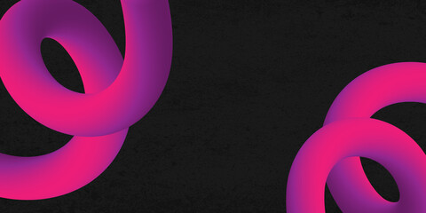 Abstract Background with Pink Curve 3D Lines, Creative Modern Design with Grunge Texture and Wavy Colorful Line, Template, Cover