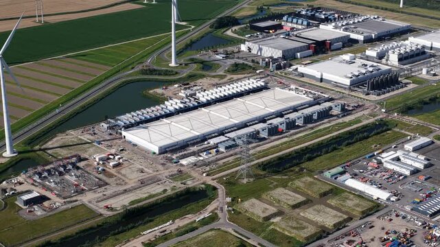 new build data center, computing center in Eemshaven, Groningen, The Netherlands. hyperscaler.