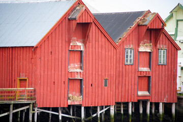 Rorbu Building in the Town of Vardo - Norway